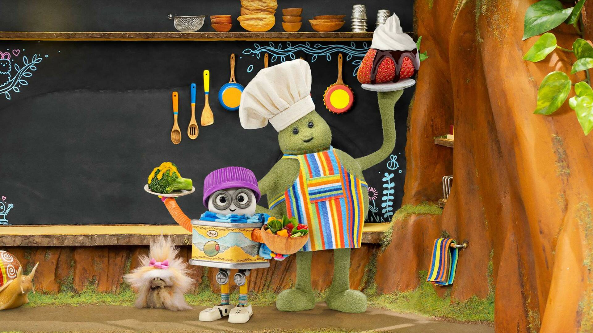 Mini Chef (dobles) (T3): Manzana asada / Guiso de verduras